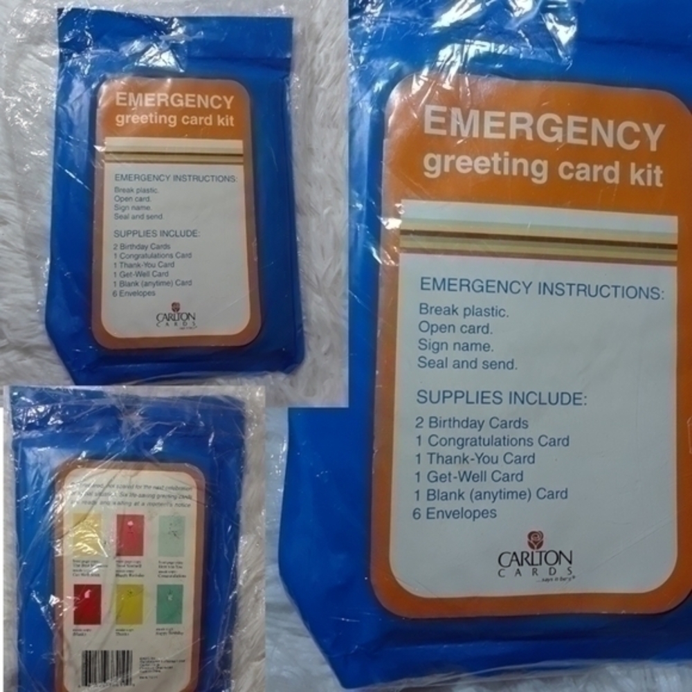 Vintage Hallmark Emergency Gift Card Kit